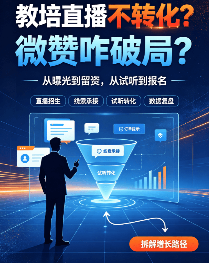 教培直播不转化？微赞咋破局？