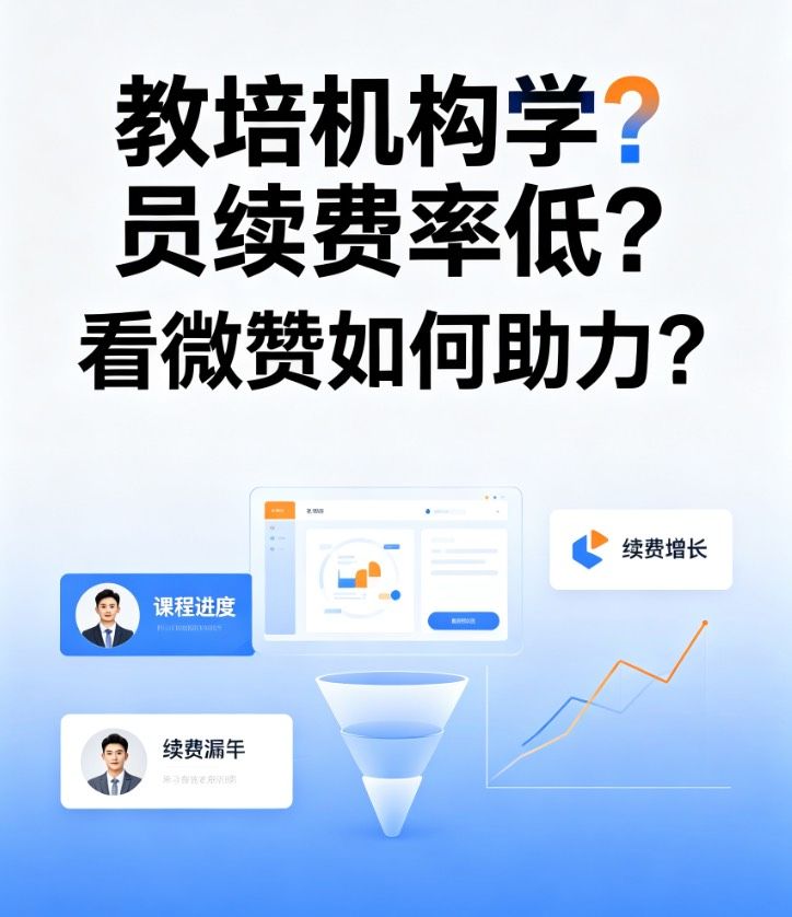 教培机构学员续费率低？看微赞如何助力？