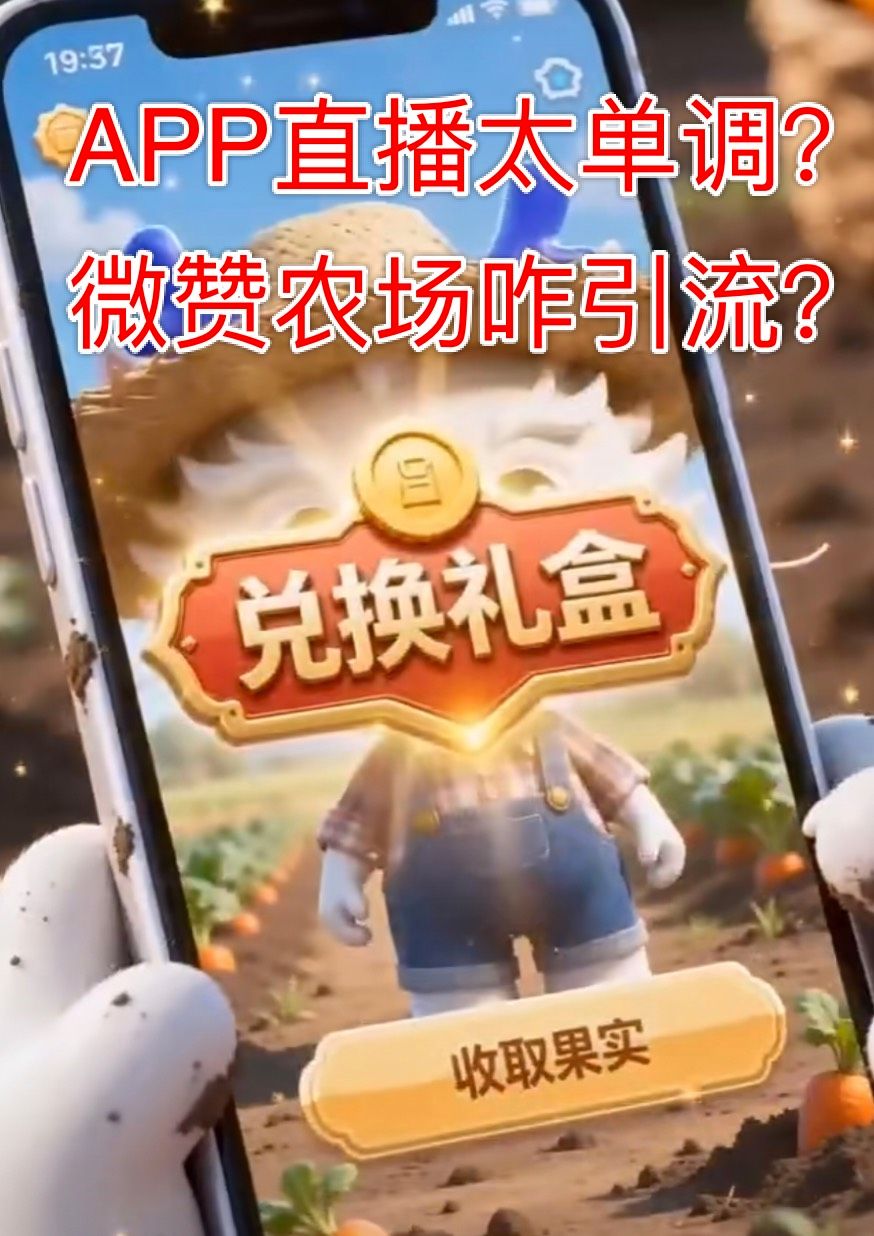 APP直播太单调？微赞农场咋引流？