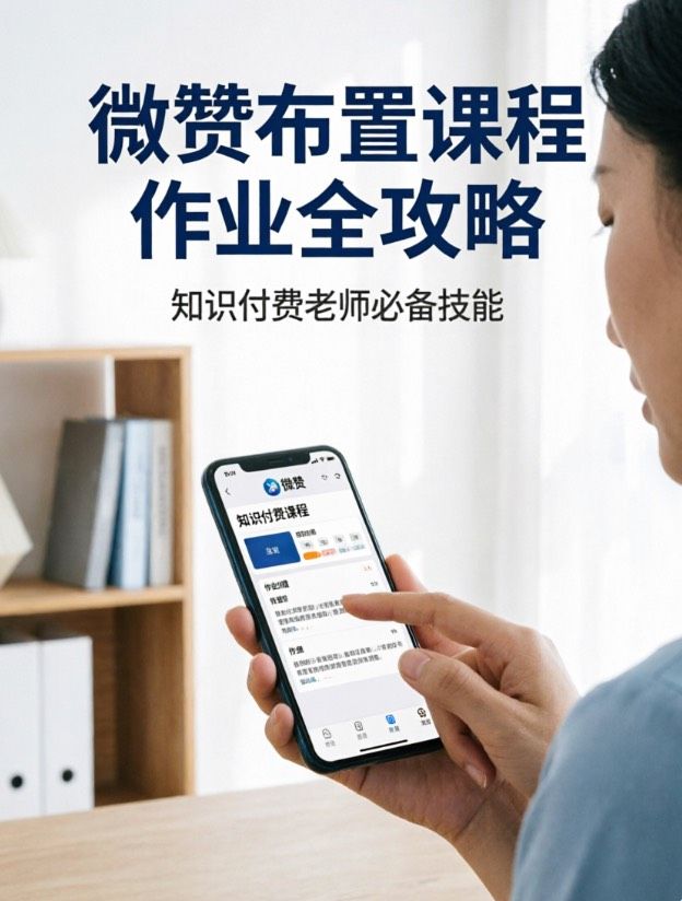 微赞实操指南：知识付费老师如何高效布置与批改课程作业